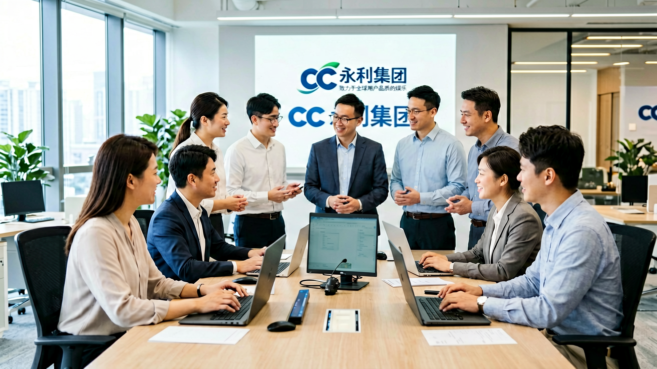 yl88858cc永利集团品牌形象展示，现代化办公环境与品牌标识